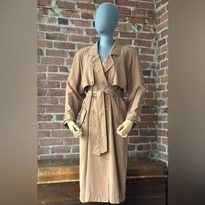 Terracotta  Double Breasted Classic Belted Trench Coat